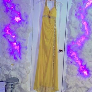 Riva Designs! Perfect condition. Halter top. Thigh high slit